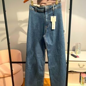 Zara Marine Straight Wide Leg size 38